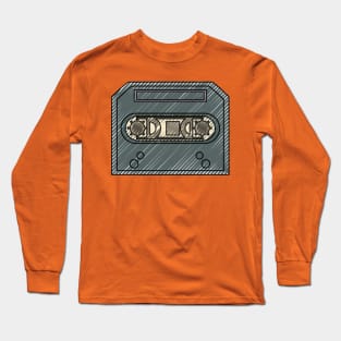 Awesome vintage mixtape cassette tape player Long Sleeve T-Shirt